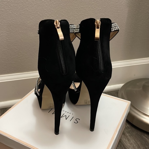 SIMMI LONDON Platform Rhinestone Heels - Picture 3 of 5